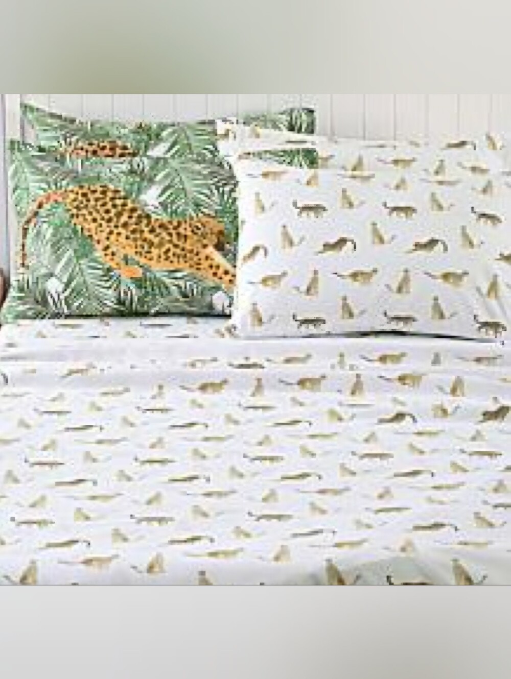 South Street Loft Cheetah Print Queen Sheet Set w/4 Pillowcases NWT's